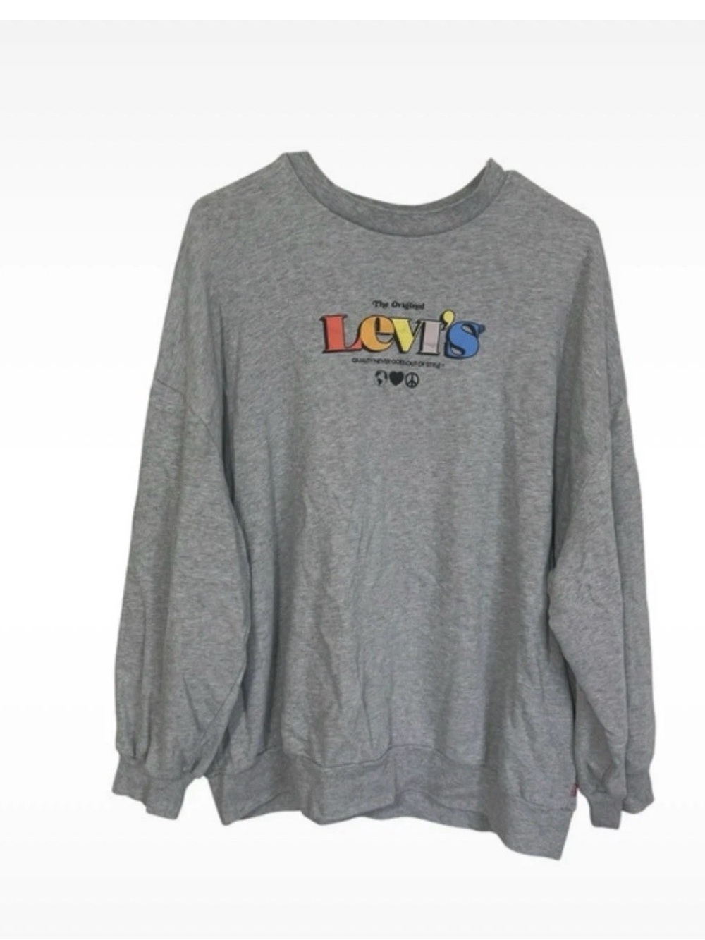 Levi's Light Gray Sweatshirt with Red Logo Tag